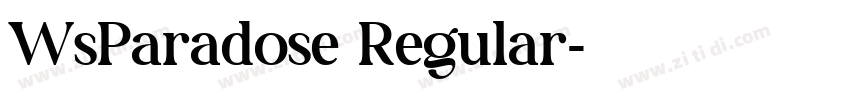 WsParadose Regular字体转换